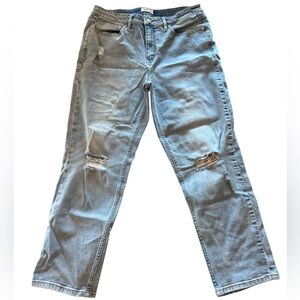 Candace Cameron Bure Light Blue Distressed Boyfriend Jeans 12